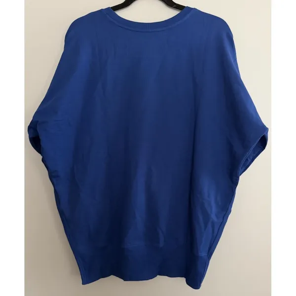 Universal Standard Fiona Open Side Sweatshirt Cotton‎ Blue Size Small (14-16) - Image 2