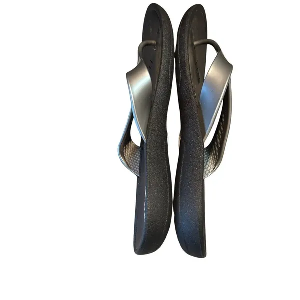 Okabashi‎ Silver Classic Contour Sole FlipFlop Beach Sandals Size Large - Image 4