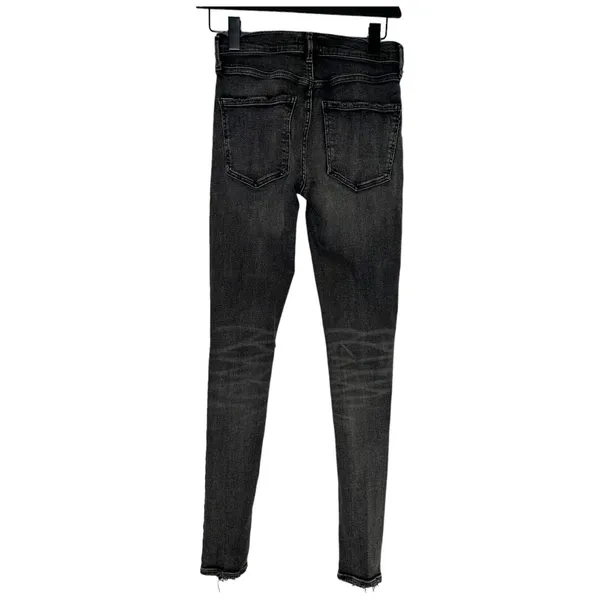 AGOLDE Sophie Skinny‎ Jeans Size 25 Silence Distressed Stretch Black Gray Jeans - Image 5