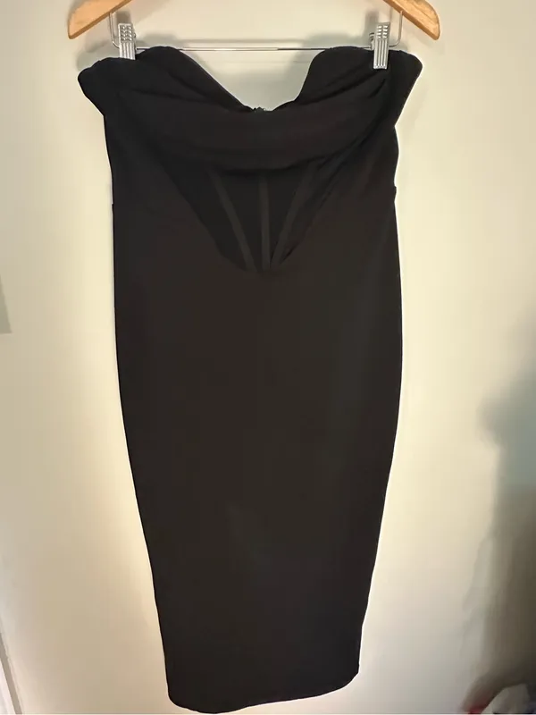 NWT Selfie Leslie First Date midi dress extra large black - Image 3