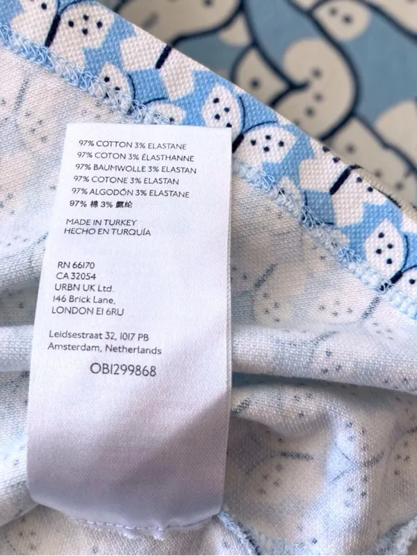 Maeve by Anthropologie, Butterfly Print Polo, Women, L, Preppy, Blue - Image 8