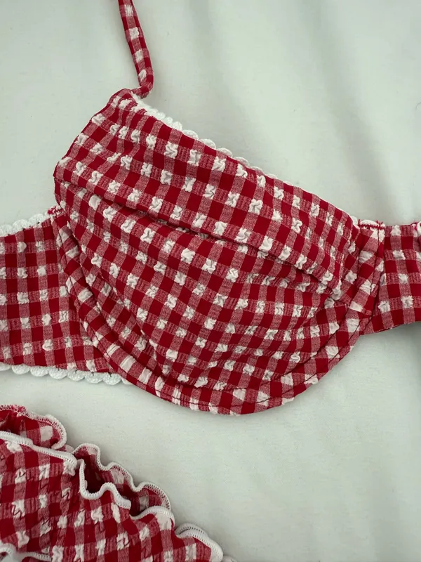 New with tags red Gringham bikini - Image 6