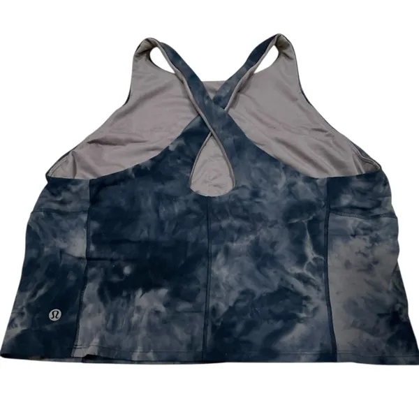 Lululemon key to balance crop high neck tank top diamond dye lunar rock size 14 - Image 6