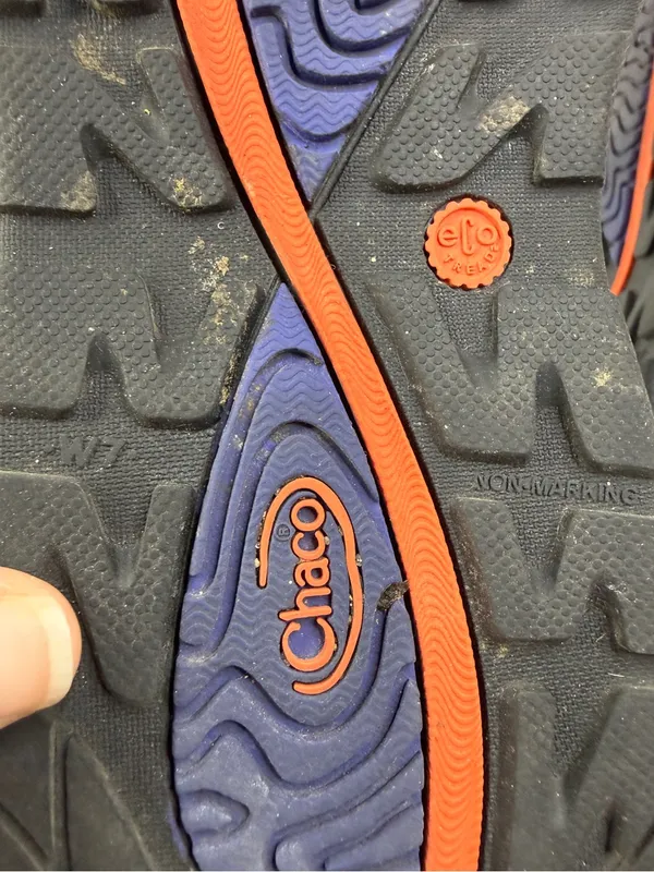 Chaco ZVOLV X2 Womens 7 Hiking Water Sandal Volcanic Blue Orange Camping Outdoor - Image 10
