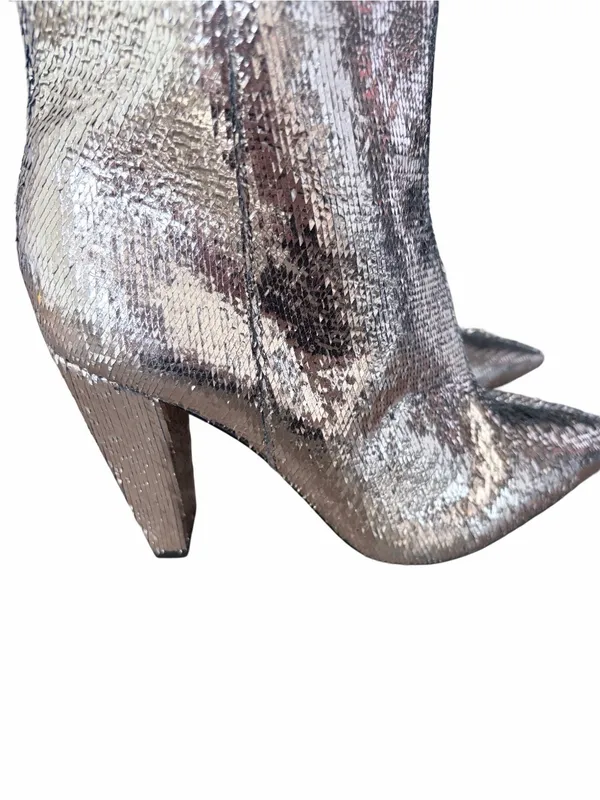Vince Camuto Minnada Wide Calf Over The Knee Heeled Boots size 7 Warm Pewter - Image 5