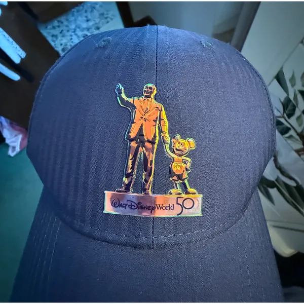 Nike x Disney Hat 50th Anniversary Navy Blue Partners Statue Adjustable Cap - Image 6