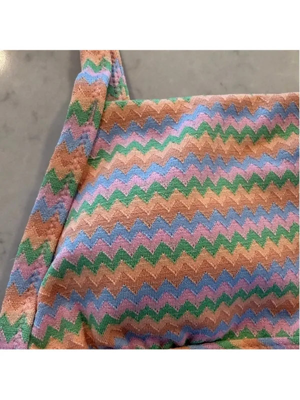 NWT Roxy Wavy Stripe Bralette Bikini Top Small - Image 2