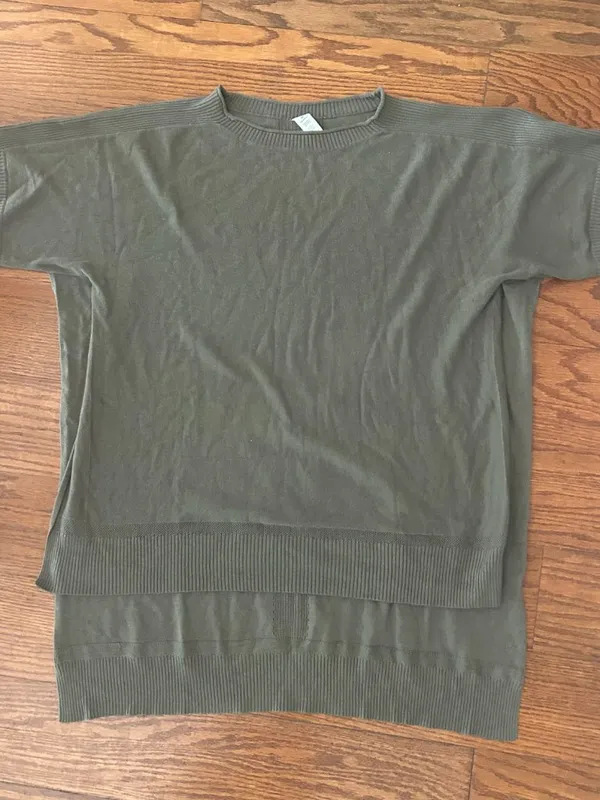 Lululemon Be At East Cashmere Blend Short Sleeve High Low Sweater Size OS - Image 12