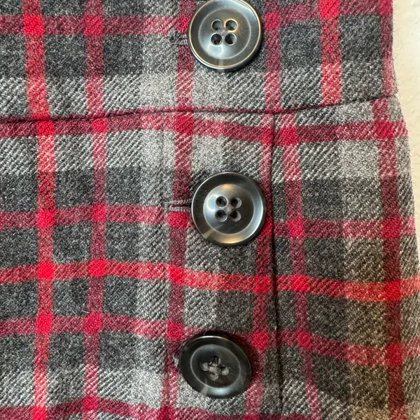 Gap Tartan Plaid Mini Skirt Wool Blend Lined Size 2 - Image 2