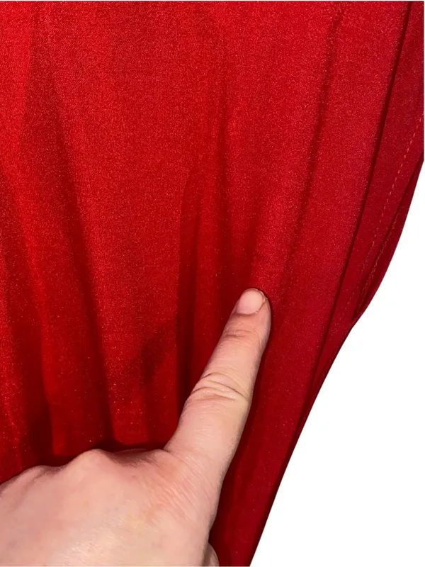 Vintage Fringe Asymmetric Midi Dress Mock Neck Wrap Gathered cocktail dress - Image 9