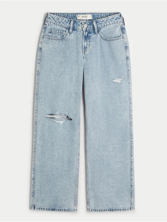 Hollister Low Rise Baggy Ripped Jeans - Image 4