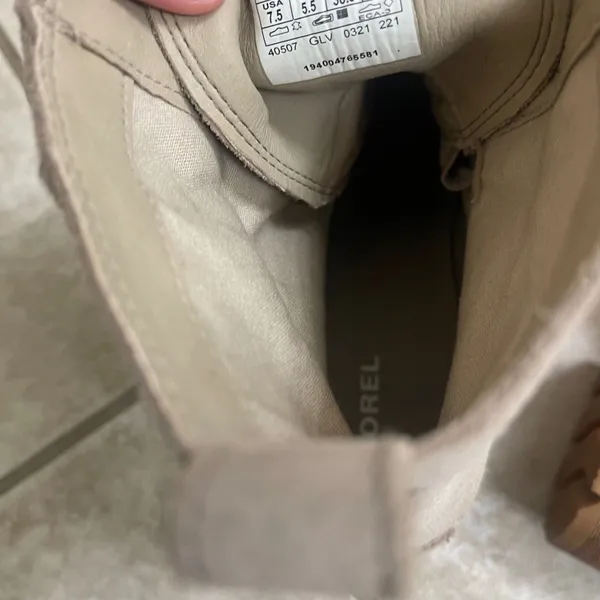Sorel‎ Women's Cate Lace Bootie Quarry Gum 2 Waterproof Leather Boot US 7.5 - Image 9