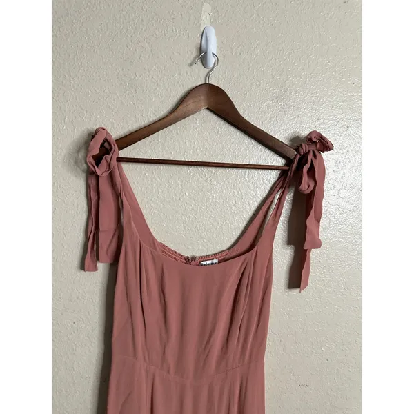 Reformation Twilight Midi Dress in Praline Mauve Pink Womans 8 - Image 5