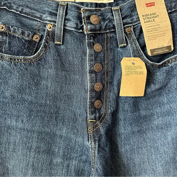 NWT Levi's Snap Ribcage Straight Ankle Jeans in Make It Snappy sz 25 - Image 6