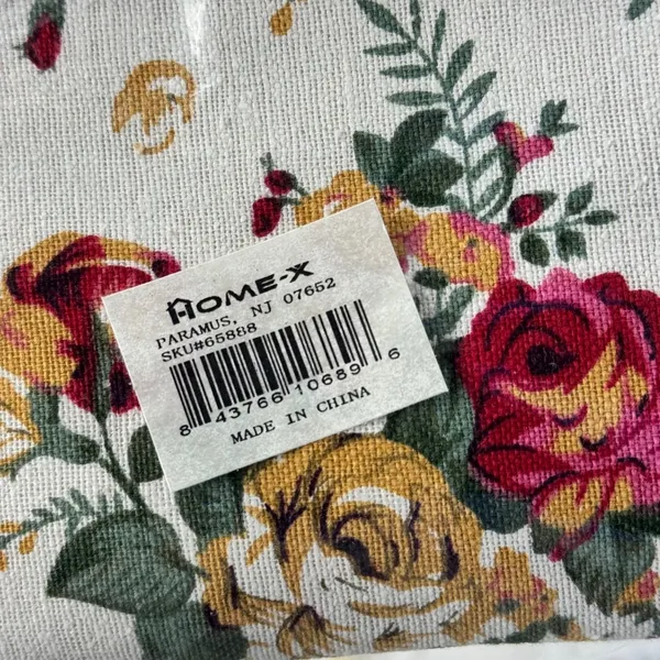 Home-X Floral‎ Tapestry Kiss Lock Clutch Bag Cream Red Yellow Rose SKU 65888 - Image 7