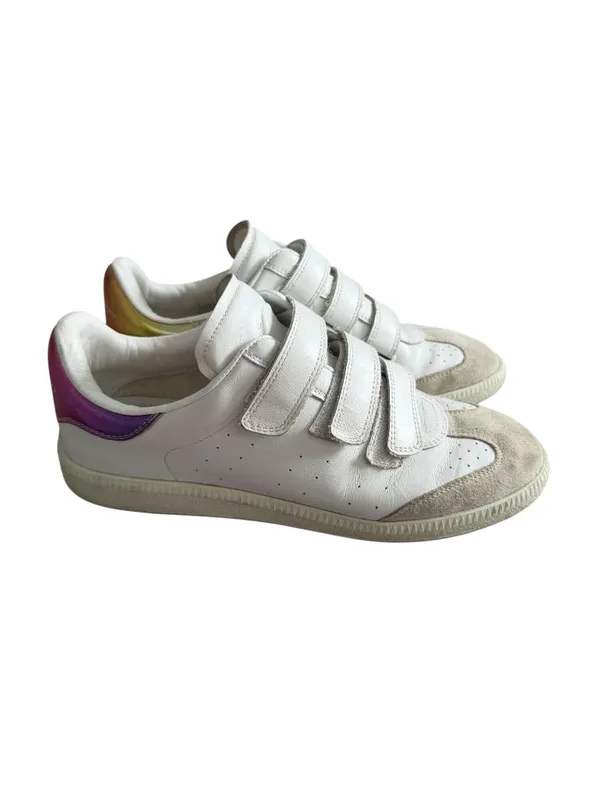 ISABEL MARANT White Leather LowTop Sneakers Size 30 / US 10 - Image 8