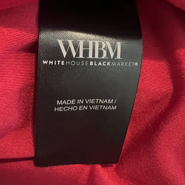 white house black‎ market dress XL Ruched Red - Image 4