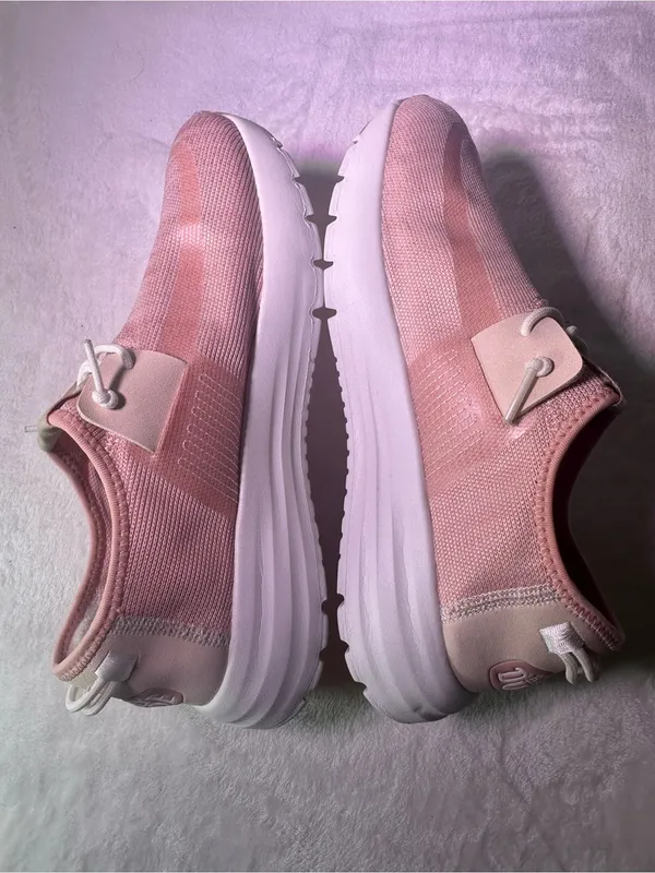 Hey Dude Wendi Slip-On Knit Sneakers - Dusty Rose & Cream - Image 8