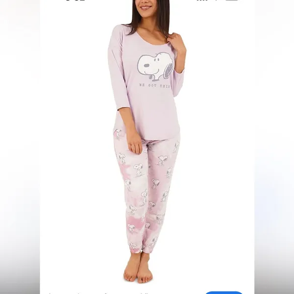 Munki munki women’s medium peanuts pajama‎ set - Image 2