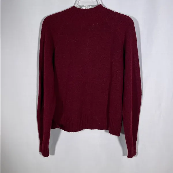 Banana Republic Womens Cozy V Neck Sweater Alpaca Red Medium - Image 5