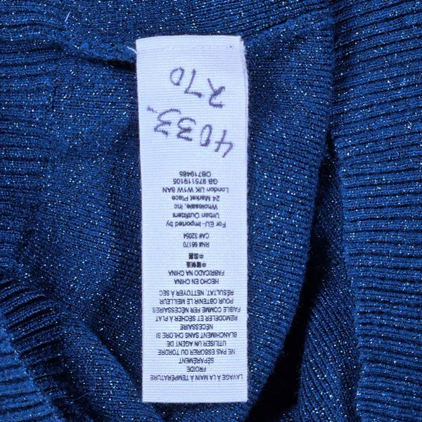 Free People Teal Blue‎ Let It Shine Sweatshirt OB719485 Small - Image 6