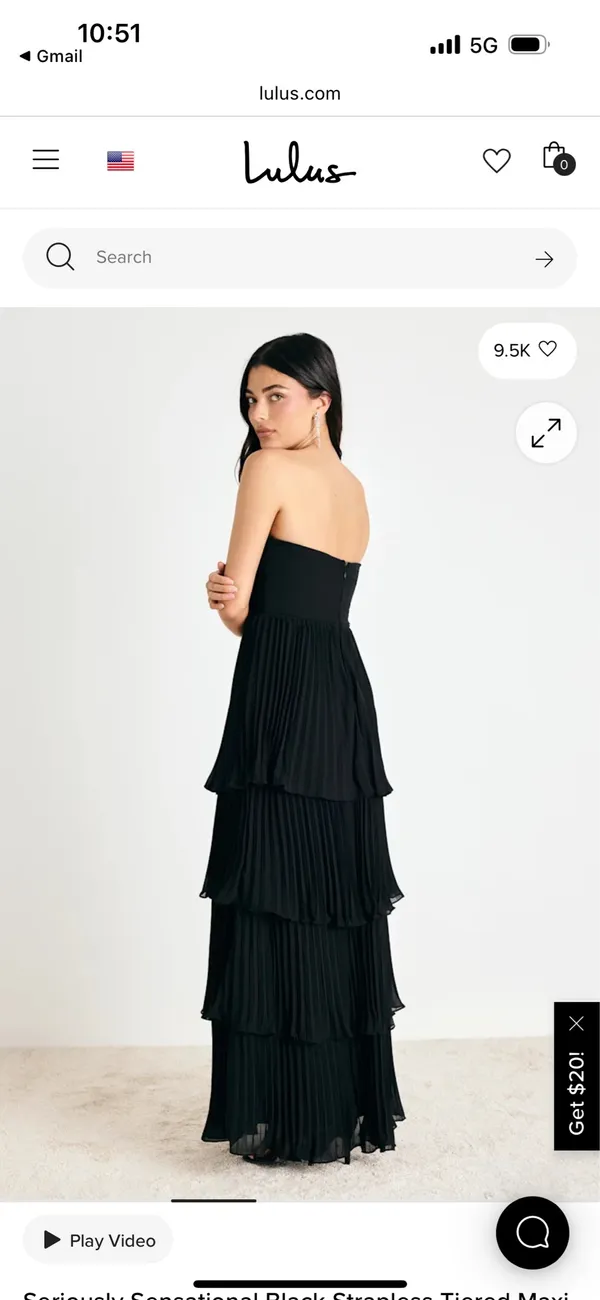 Lulus Seriously Sensational Black Strapless Tiered Maxi Dress - Image 3