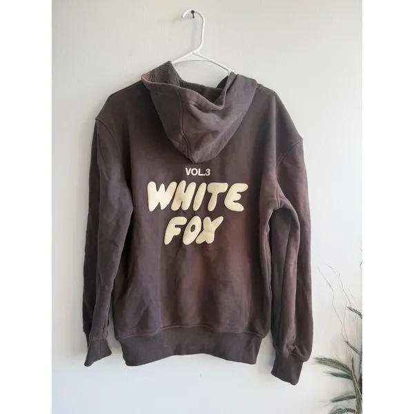 White‎ Fox Vol.3 Brown Oversized Hoodie Sweatshirt Womens 3XS/XXS Puff Print - Image 6