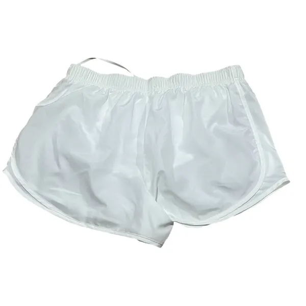 Nike Dri-FIT Tempo Womens Running Shorts White Size XL Drawstring Swoosh - Image 2