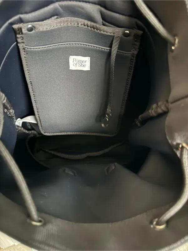 Athleta Diem Black Neoprene Bucket Bag Backpack - Image 7