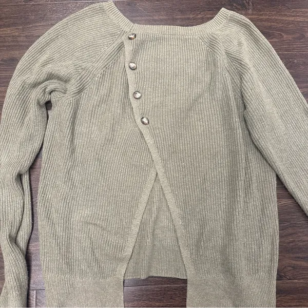 Abercrombie & Fitch Ribbed Button-Back‎ Crew Neck Sweater - Size S - Image 3