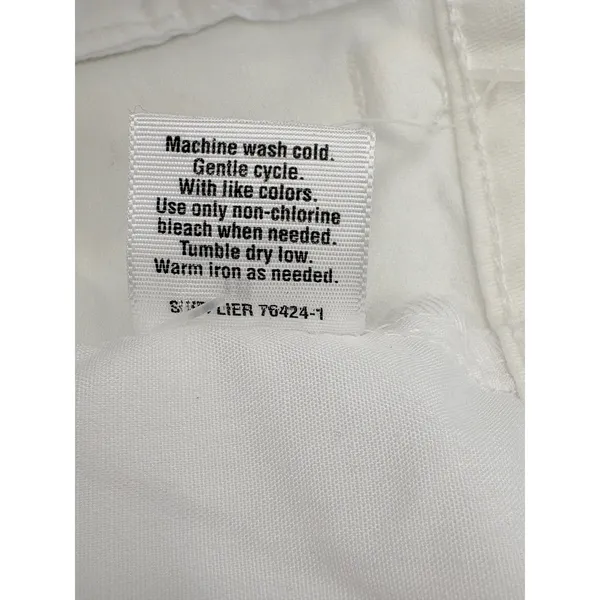 a.n.a. Mid-Rise Twill Short Womens 18 White Casual 5 Inch Inseam‎ Chino Summer - Image 7