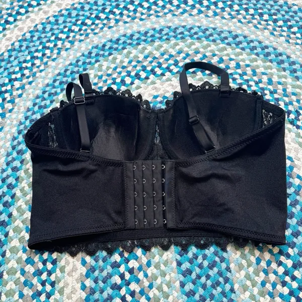Windsor‎ Beaded Bralette Black Top Size Small Whimsioth Fairy Dark Romantic Goth - Image 3