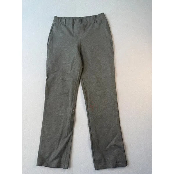 Quince Womens Ultra-Stretch Ponte Straight Leg Pants Charcoal Grey Size S 28in - Image 2