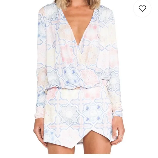 FOR LOVE & LEMONS Mosaic Ole Skirt, Tile Print- Size Large - Image 3