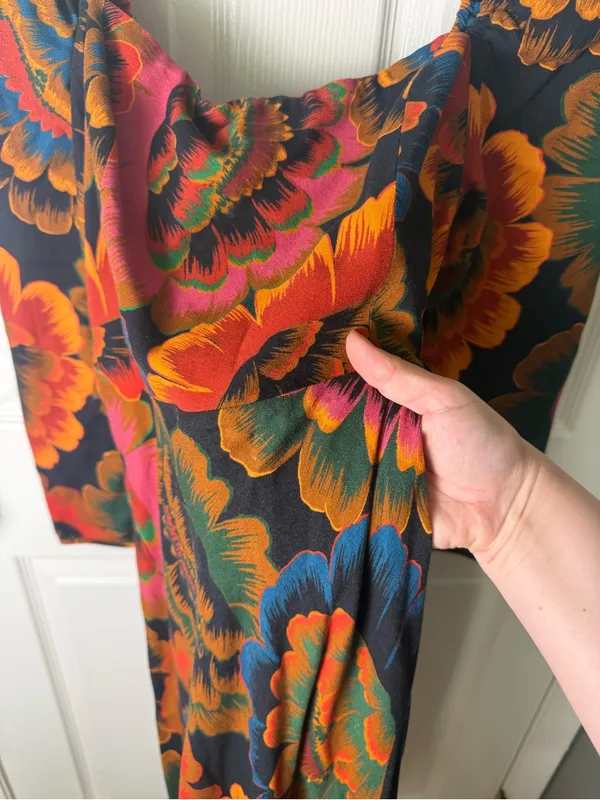Farm Rio Colorful Flowers Midi Dress M - Image 5