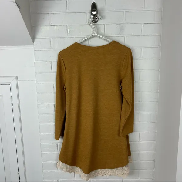 LOGO Lori Goldstein Waffle Knit Crotchet Trim Top Size XS - Image 9