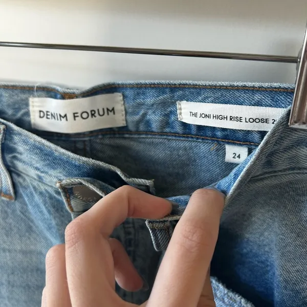 Aritzia Denim Forum The Joni High Rise Loose Straight Jeans Size 24 Gently Used - Image 6
