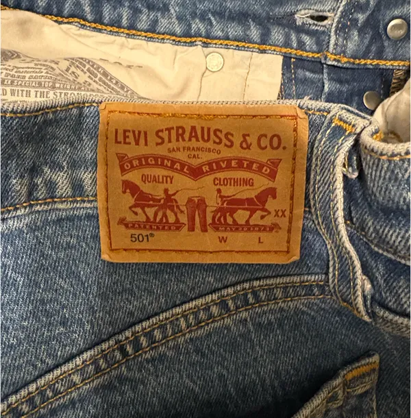 Levi’s High Rise Medium Wash Button Fly 501 Cut Off Shorts 26 - Image 10