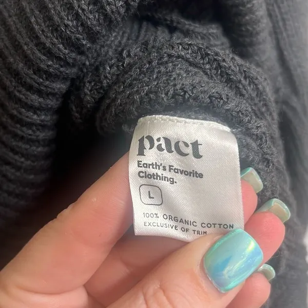 ✨Pact Women's Fisherman Knit Tunic Grey Sz Large Sweater✨ - Image 8