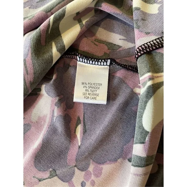 Apt. 9 Faux Wrap Purple Floral Dress Stretch Sleeveless M - Image 6