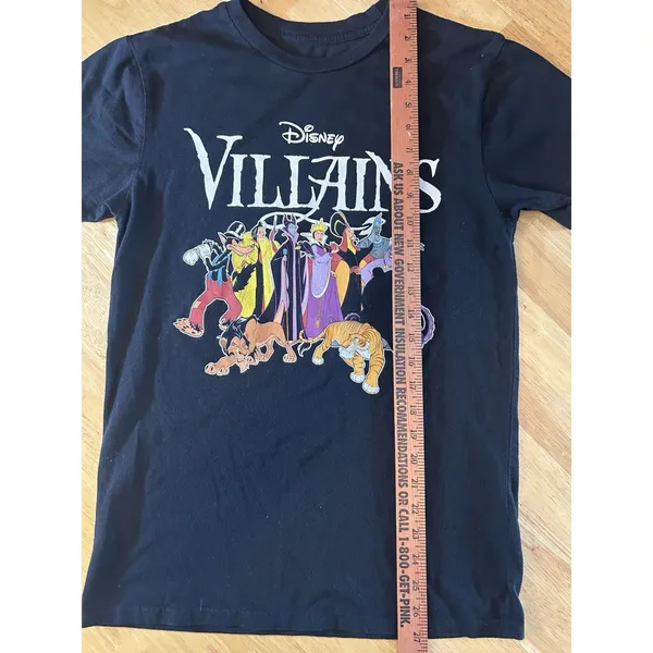 Disney Villains Graphic T Shirt Black Adult Large Short Sleeve Halloween Tee - Image 8