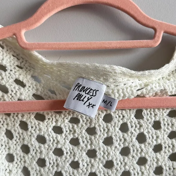princess polly white knit crochet bolero cardigan top - Image 3