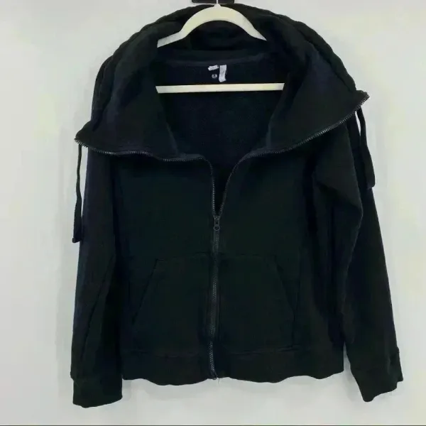 Z by Zella Full Effect Women's Black Zip‎ Activewear Casual Sweater Size L - Image 3