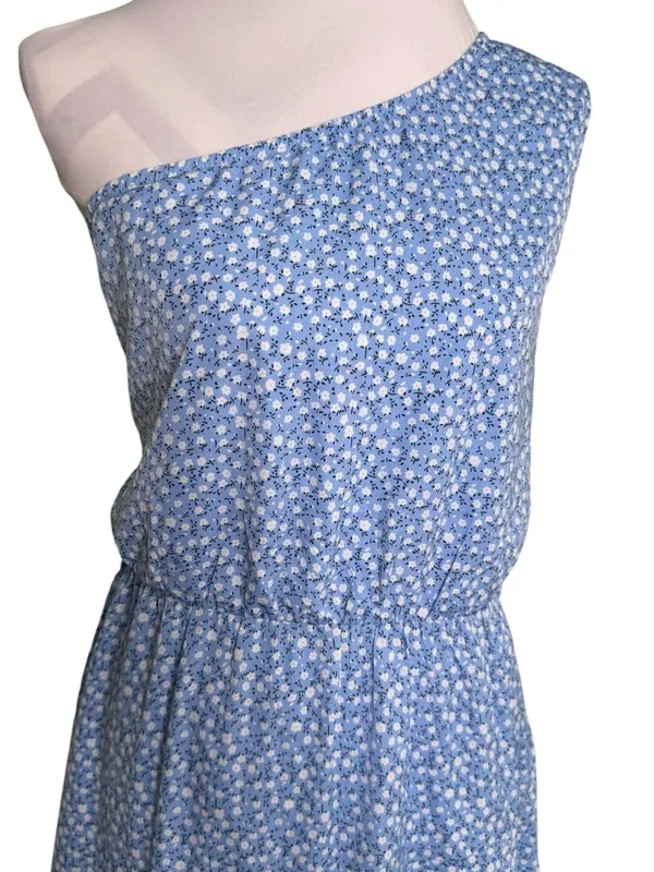 PRETTYGARDEN Floral Sundress Casual One Shoulder Tiered Ruffle Boho Dress Sz XL - Image 3