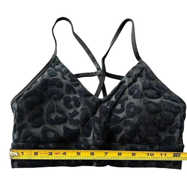 Balance Athletica Vitality Womens M Lux Form Sports Bra Panther Black Velvet New - Image 6