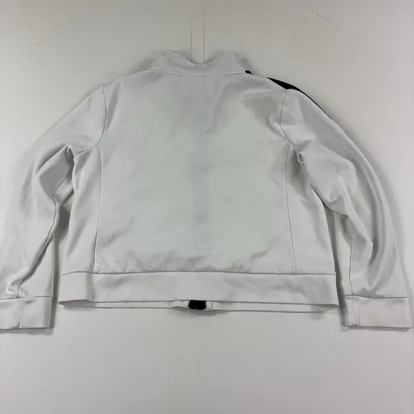 Lauren Ralph Lauren Active Track Jacket Womens XL White Black Full Zip Stripe - Image 8