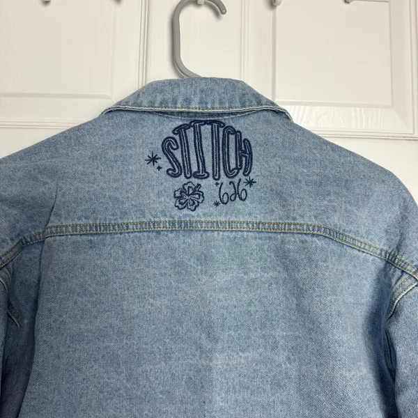 Disney Blue‎ Jean Jacket with Embroidered Designs - Image 9