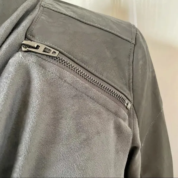 Anthro Blank NYC  grey draped velour jacket - Image 8