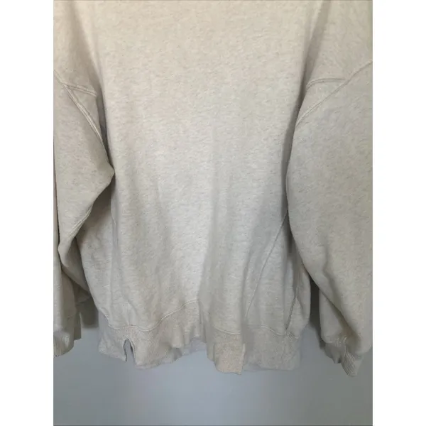 Aerie Women’s Nude Cream Oversized Crewneck Sweatshirt Long Sleeve Size Small - Image 4