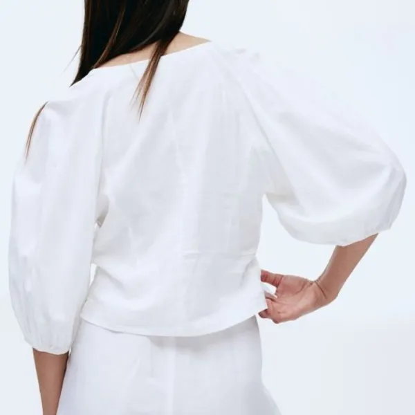 H&M White blouse - Image 3